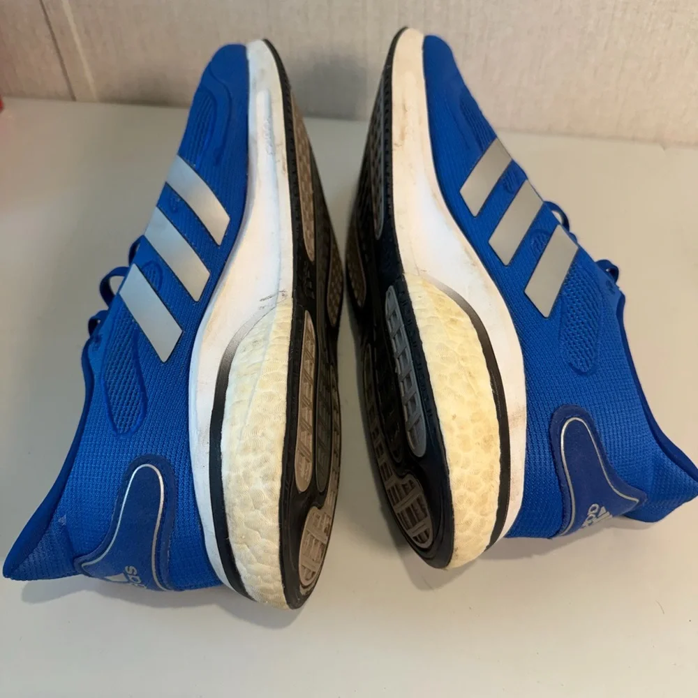 Adidas Supernova Shoes‎ Men's Sized 12.5 Kansas Jayhawks Team Issued Blue EUC